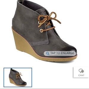 Sperry Leather Wedge Bootie Size 8